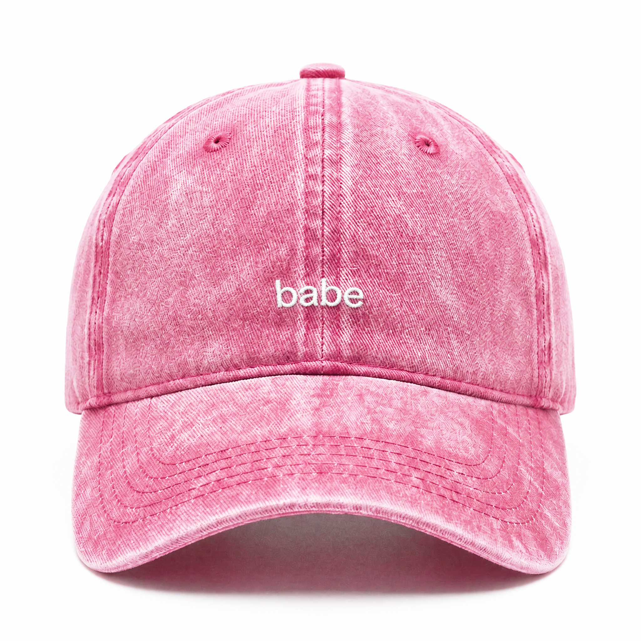 Washed Babe Cap — Pink Front