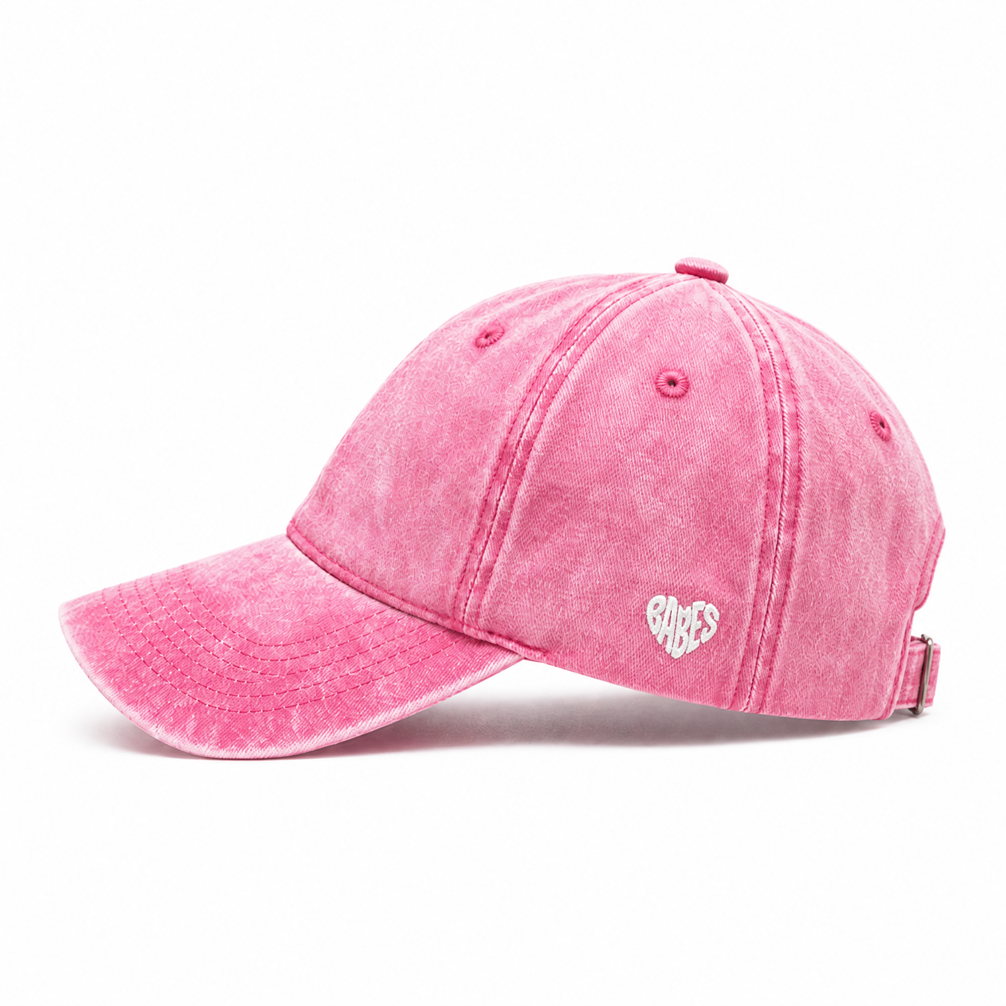 Washed Babe Cap — Pink Side